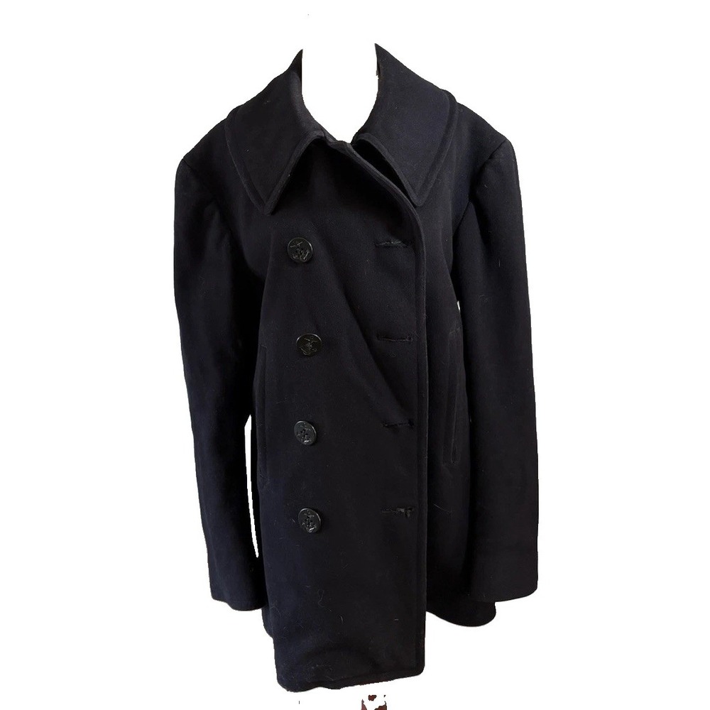 Vintage U.S. Naval Wool Pea Coat-Naval Clothing Factory-Men's Size 48 (estimated